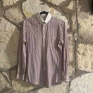 Mens Vintage Yves Saint Lauren YSL striped button up